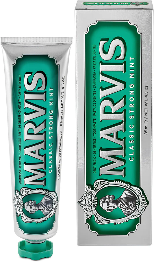 Marvis Classic Strong Mint Toothpaste, Controls Plaque - 85ml